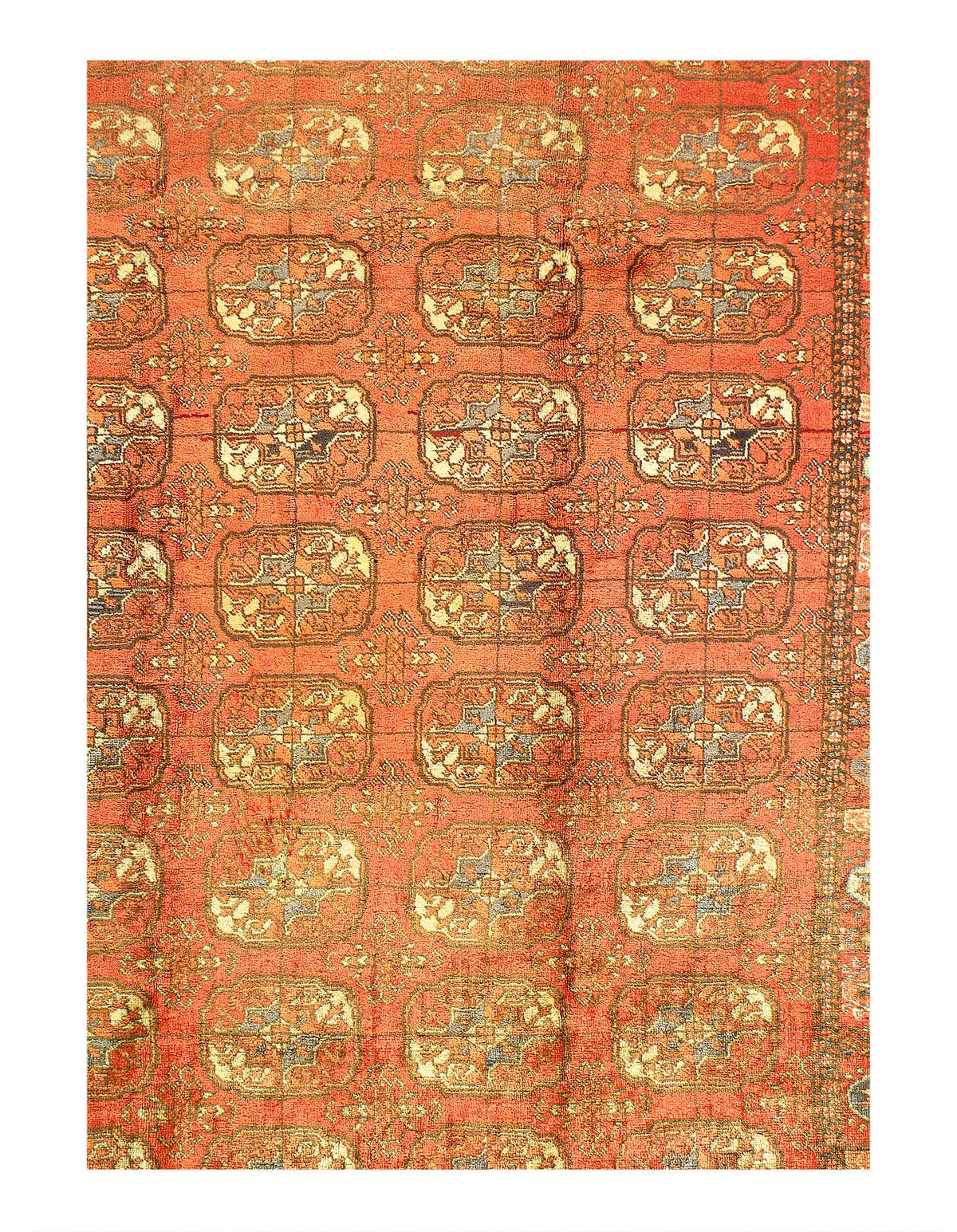 Fine Hand knotted Vintage Turkman size 5'1'' X 8'11''