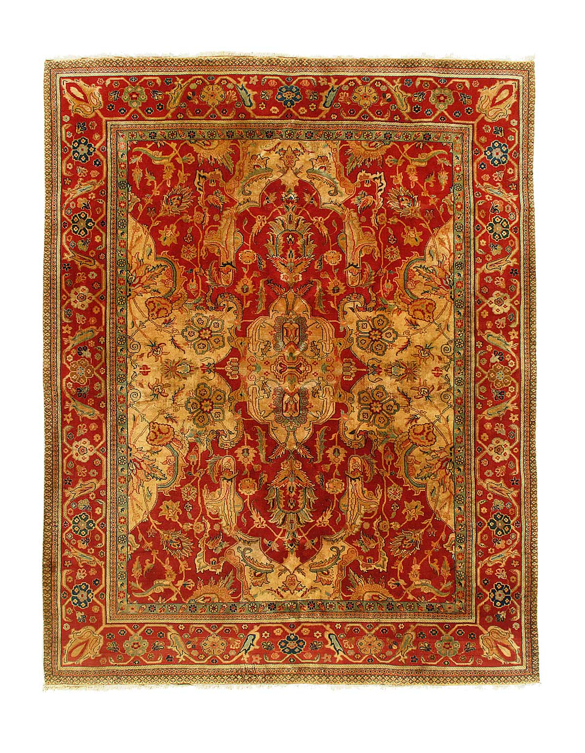 Rust Fine Hand Knotted Augra 7'4"x9'1"