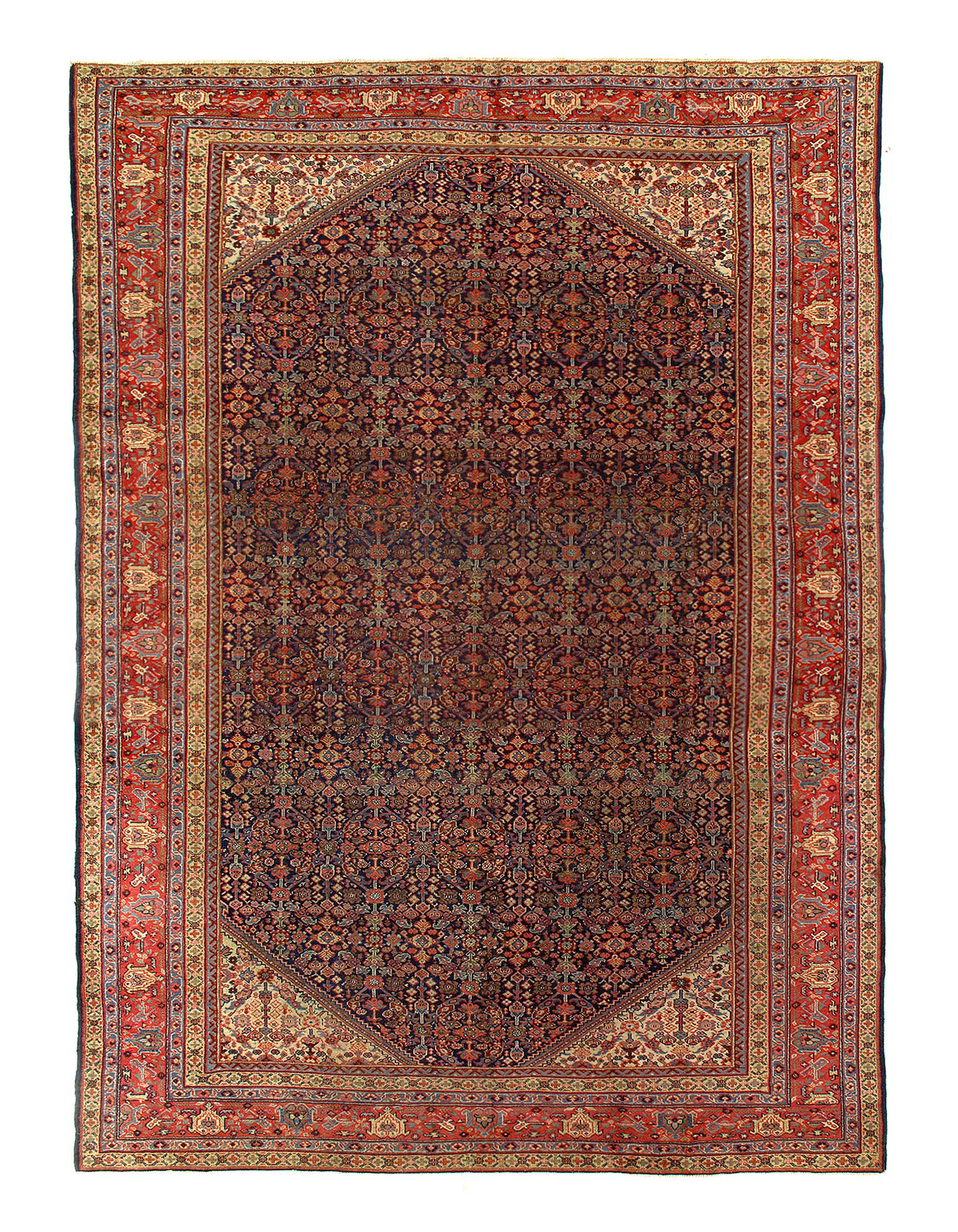 Navy blue antique Turkish Hereke 10'4"x14'9"