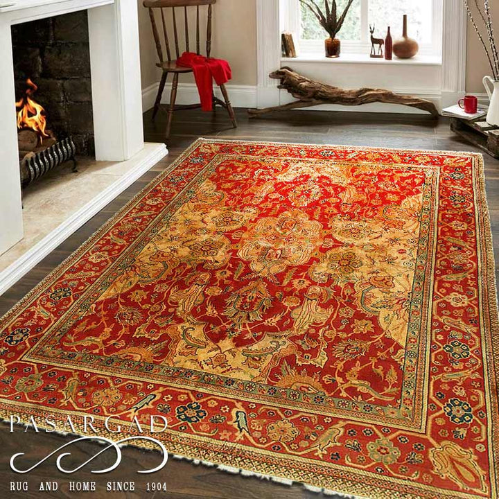Rust Fine Hand Knotted Augra 7'4"x9'1"