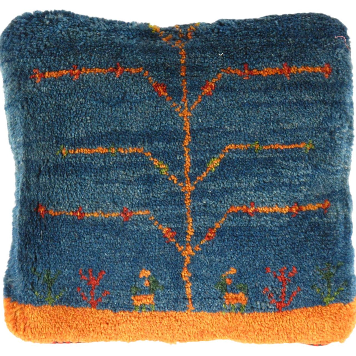 Fine Hand knotted Gabbeh pillow 15"X 16"