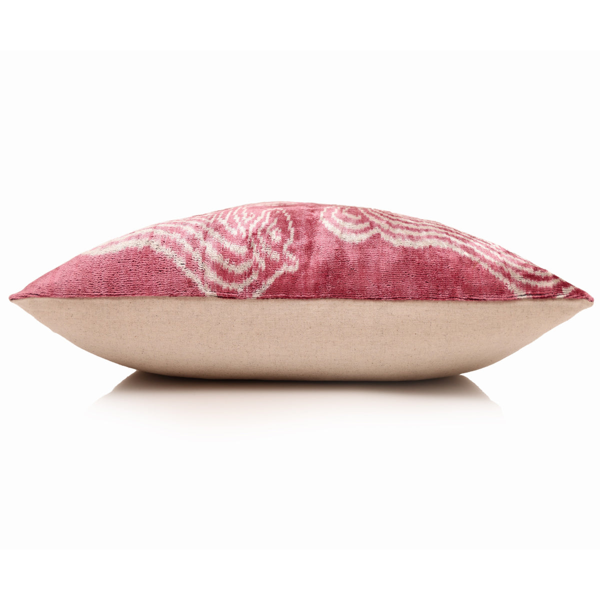 Pink Zebra Silk Velvet Pillow 20x20 | Handmade Designer Accent Cushion