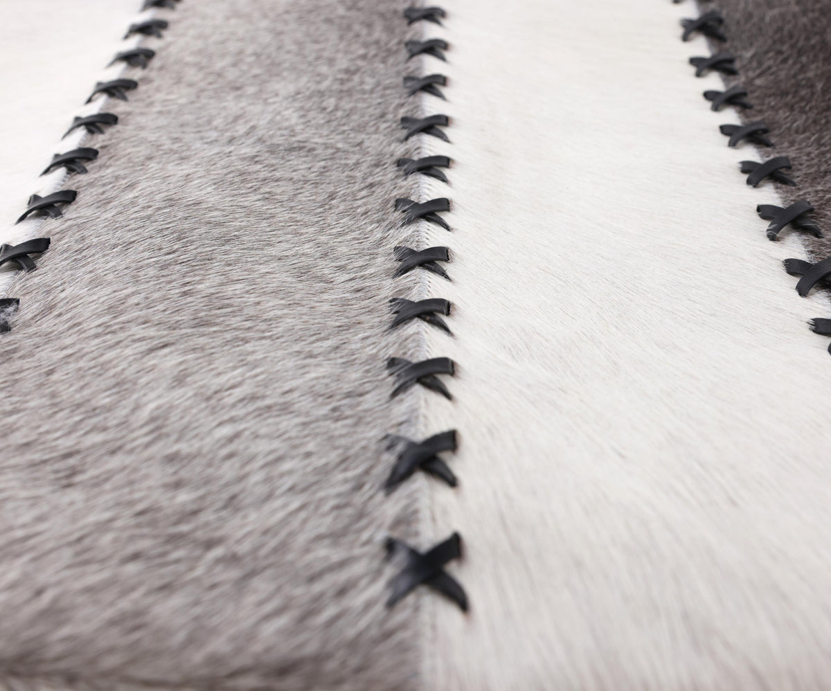 Luxury Striped Genuine Hair-On Cowhide Pillow 18x18 | Handmade