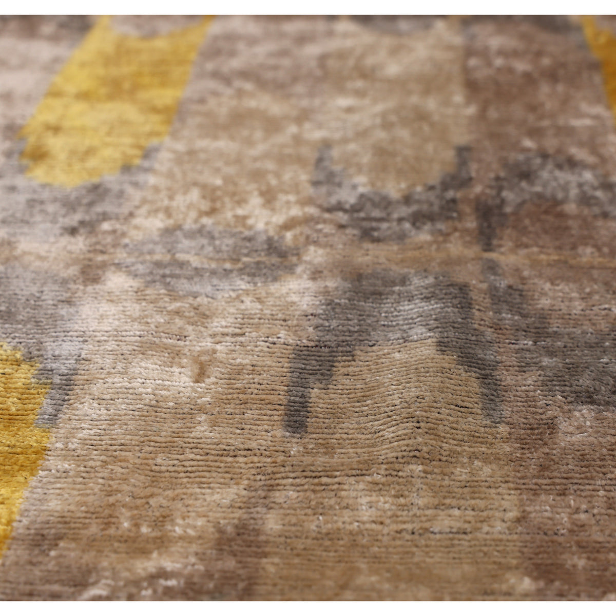 Taupe & Gold Silk Velvet Pillow 20x20 | Handmade Organic Modern Accent Cushion