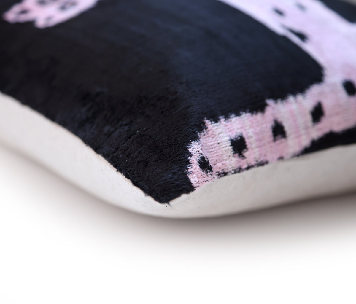 Best-Selling Pink Panther Velvet Pillow – Handmade 16x24 Lumbar