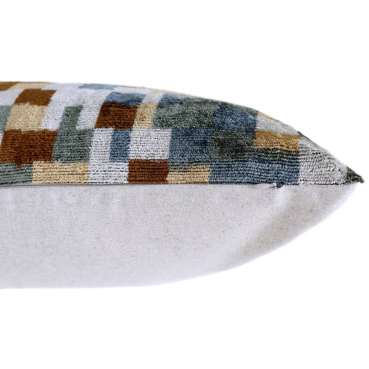 Abstract Geometric Silk Velvet Pillow 20x20 | Handmade Modern Designer Cushion