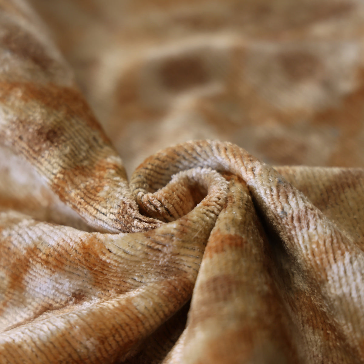 Champagne Ikat Silk Velvet Throw Pillow 20x20 | Handmade Neutral Luxury Accent Pillow