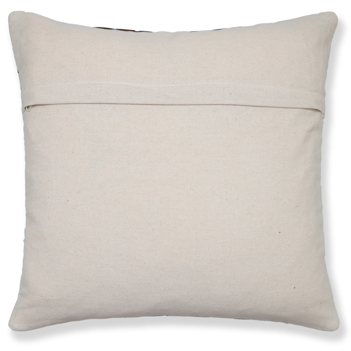 Luxury Brown & White Genuine Cowhide Patchwork Pillow 18x18 | Handmade Hair-On Leather Cushion
