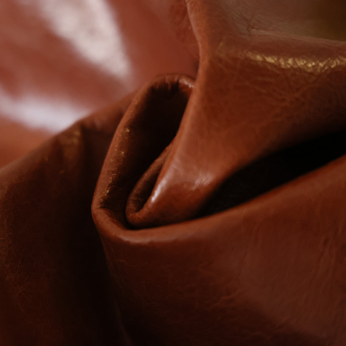 Luxury Cognac Genuine Leather Throw Pillow 18x18 | Handmade Full-Grain Leather Cushion