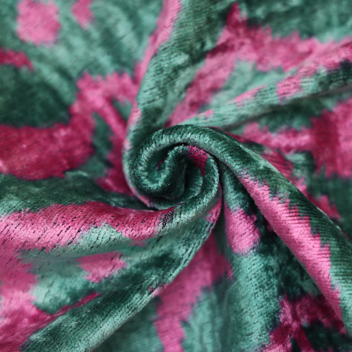 Emerald Green & Magenta Silk Velvet Pillow – 20x20