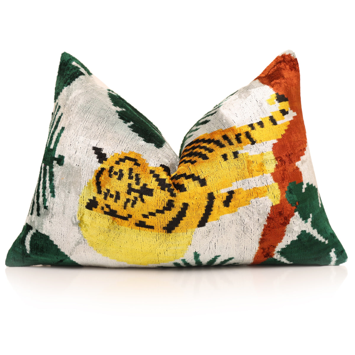Tiger Silk Velvet Lumbar Pillow – 16x24