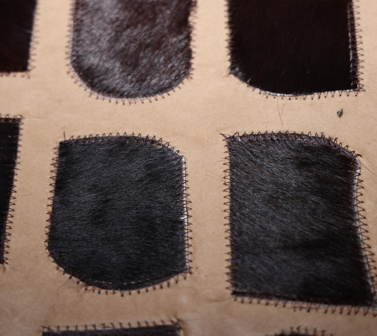 Luxury Patchwork Genuine Hair-On Cowhide Pillow 18x18 | Handmade Designer Leather Cushion