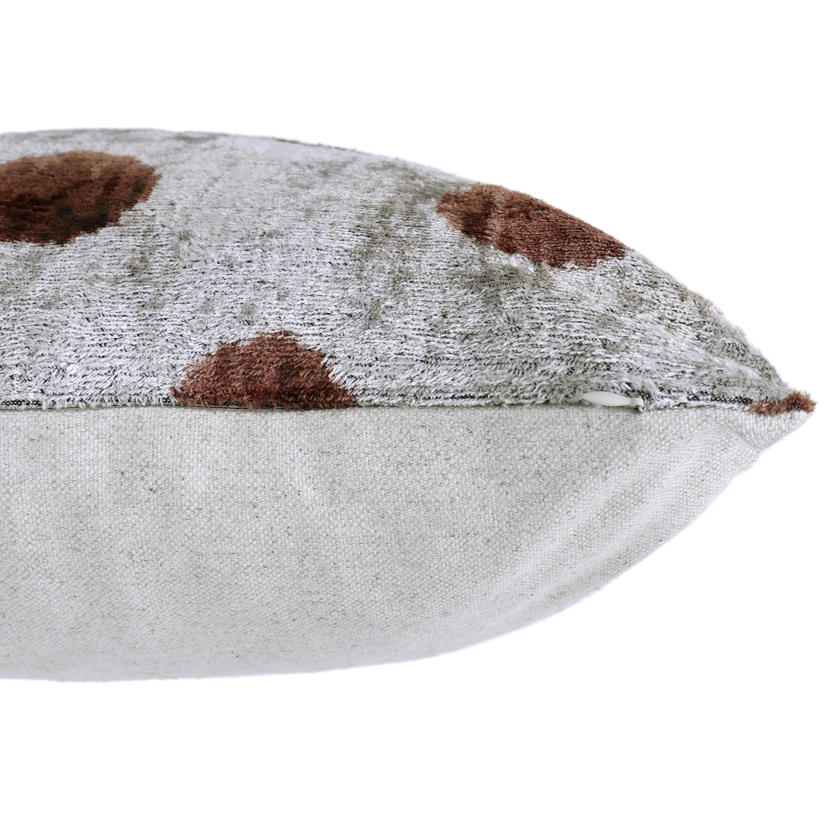 he Platinum & Rust Modernist Dot Silk Velvet Pillow 20" x 20"