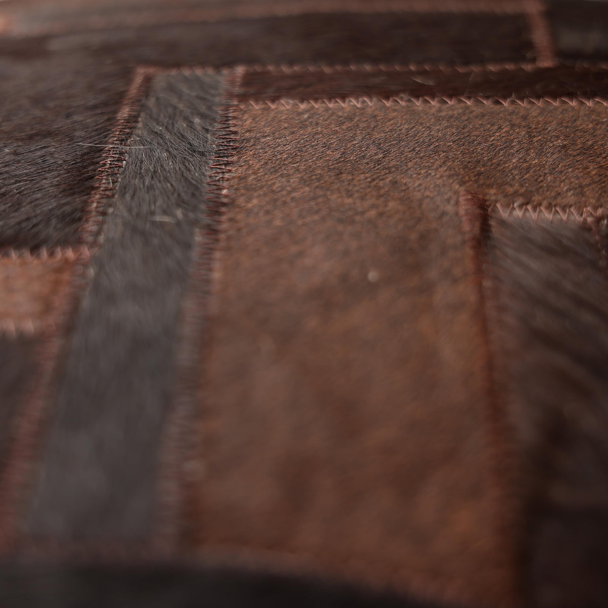 Luxury Geometric Genuine Hair-On Cowhide Pillow 18x18 | Handmade