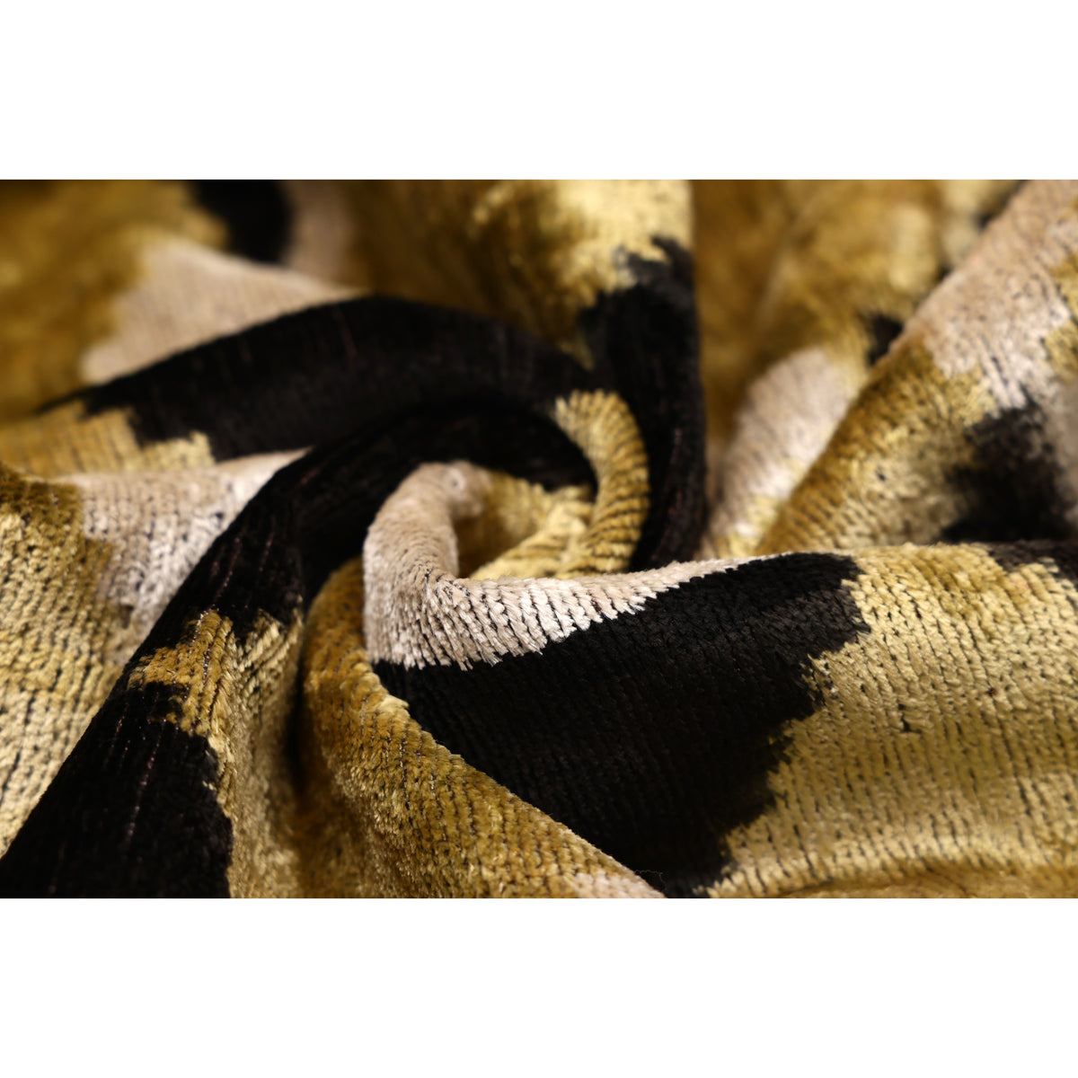 Gold Geometric Silk Velvet Pillow 20x20 | Handmade Luxury Designer Cushion