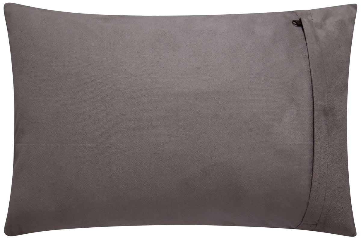 Genuine Cowhide Leather Decorative Throw Pillow - Navy Blue and Cream Hexagonal Patchwork