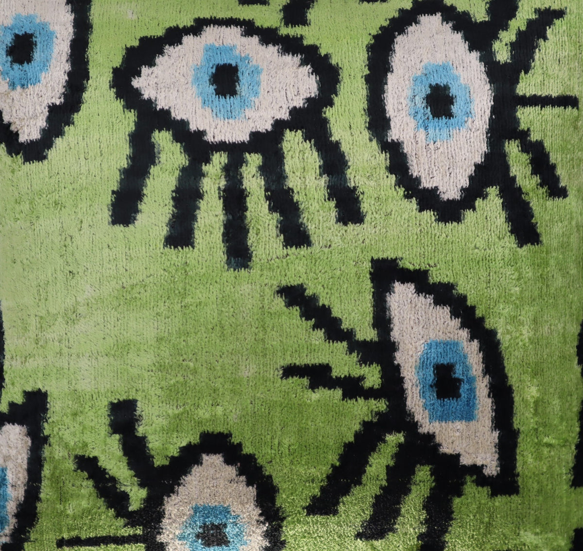 Green Sage Silk Pillow | Evil Eye Throw Pillow | Canvello