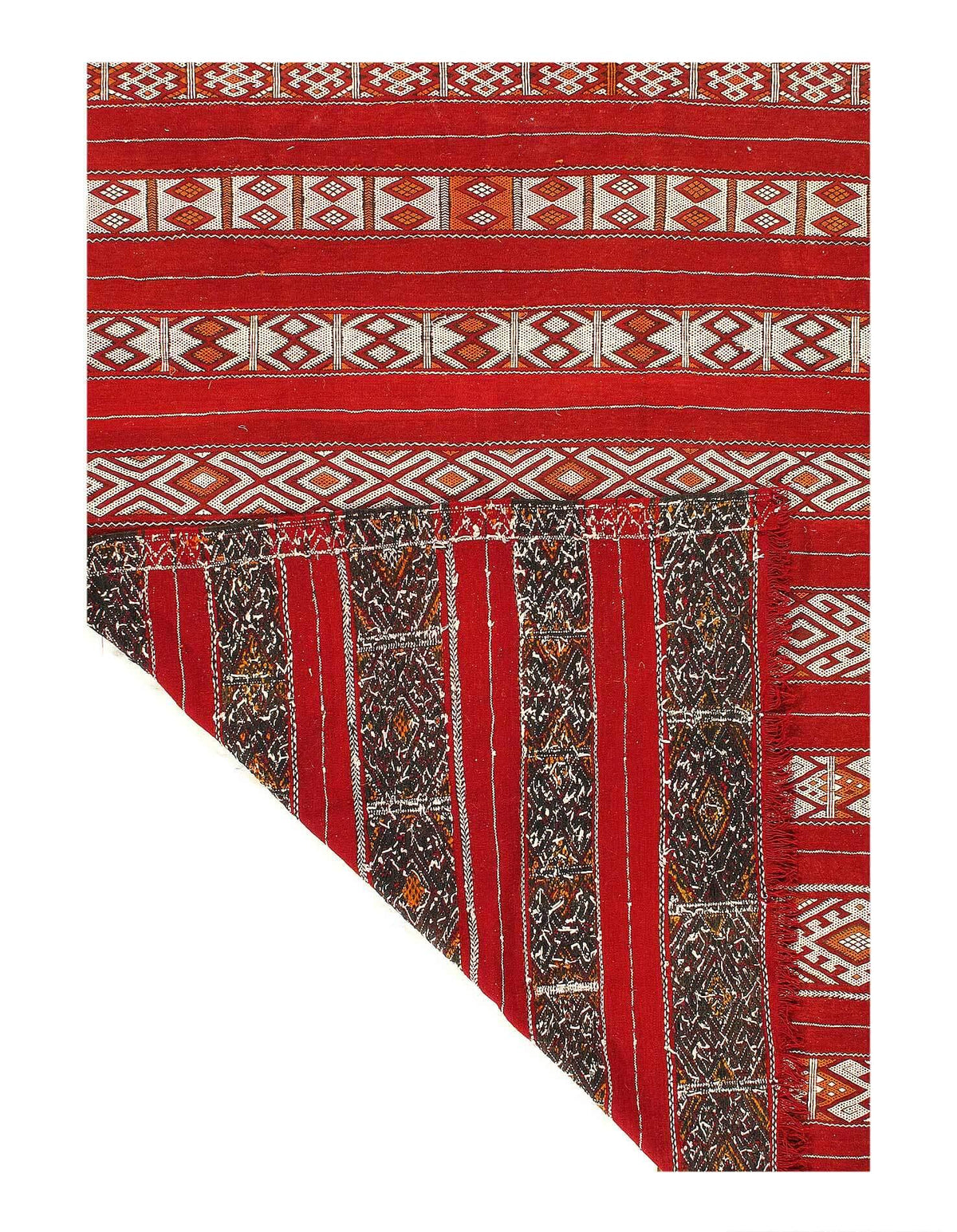 Canvello 1980's Flat Weave Modern Moroccan Rug - 5'6"x7'3" - Canvello