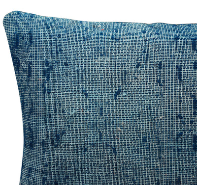 Canvello Antique Rug Dark Blue Throw Pillow - 18"x18"