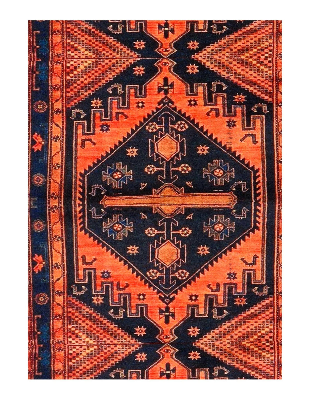 Canvello Bakhtiari Design Velvet table Cloth - 1'3'' X 3'11'' - Canvello