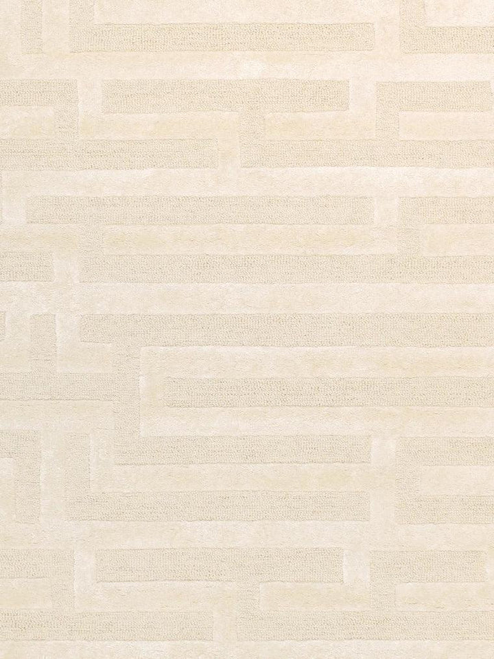 Canvello Bamboo Silk & Wool Flatweave Ivory Rug - 7'9" X 9'9" - Canvello