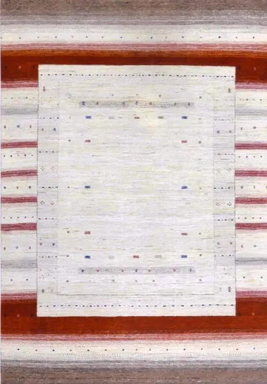 Canvello Beige Indian Gabbeh Area Rug - 10' X 14' - Canvello