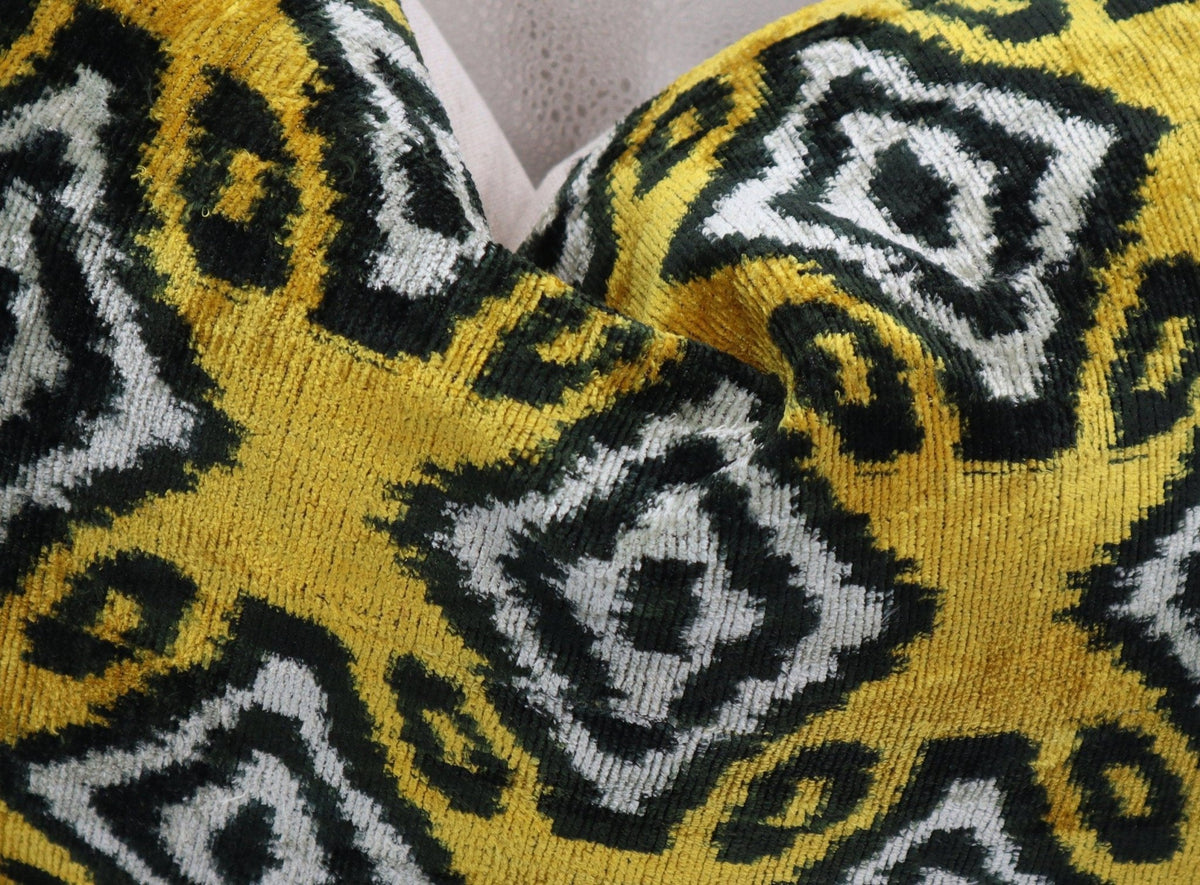 Canvello Black And Yellow Throw Pillows For Couch with Down Insert - 16x24 in - Canvello