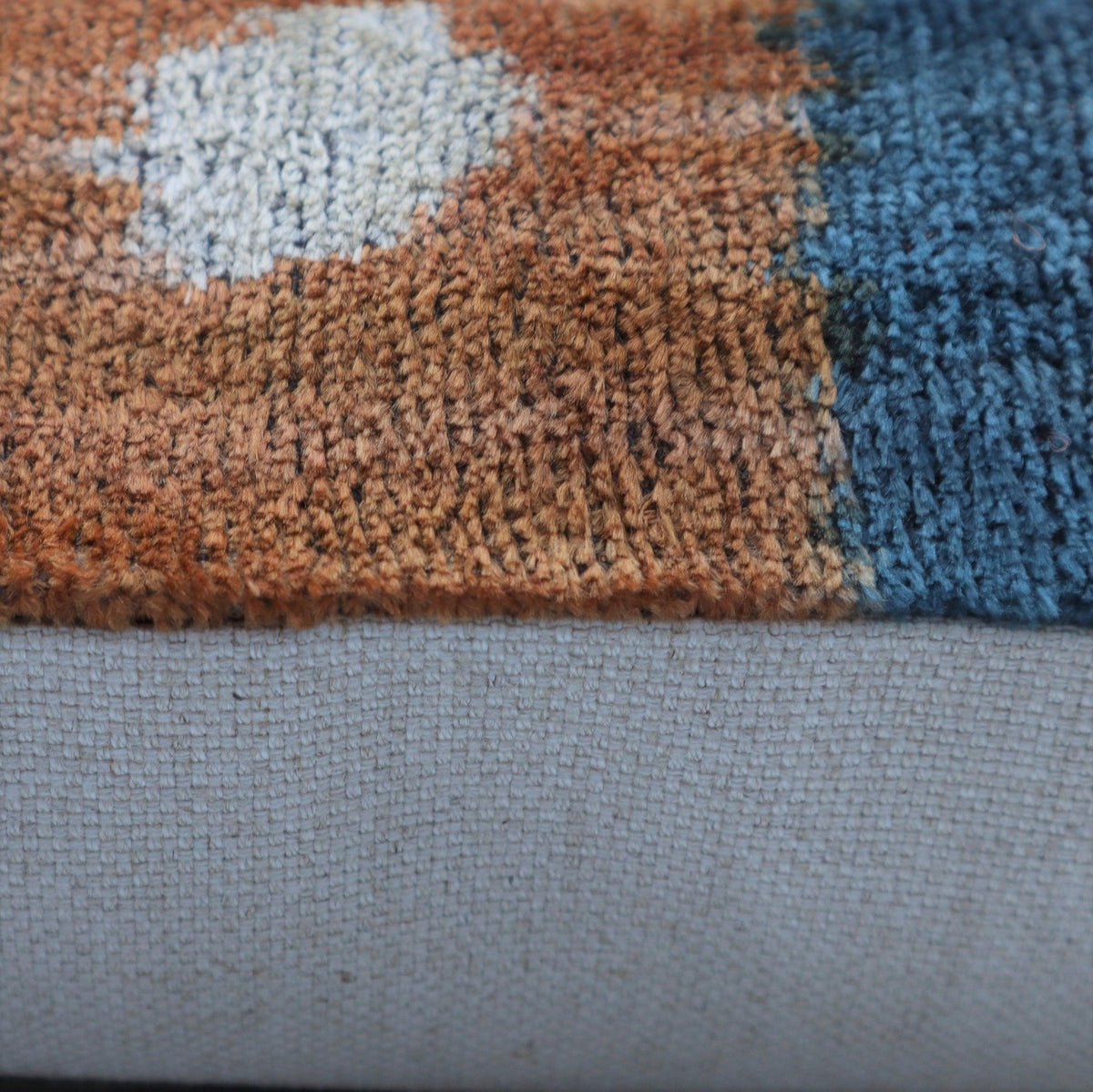 Canvello Blue And Brown Pillows For Living Room - 16x16 inch - Canvello