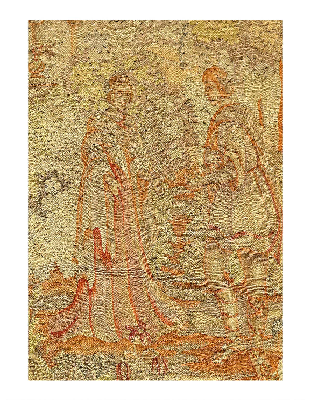 Canvello Circa 1870 Hand Knotted Antique Tapestery - 4'7" X 5'6'' - Canvello