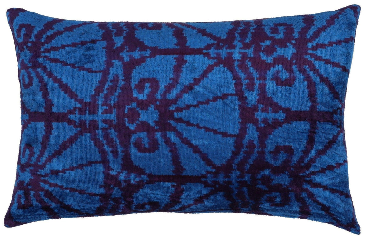 Canvello Decorative Blue Lumbar Throw Pillows For Couch - 16x24 in - Canvello