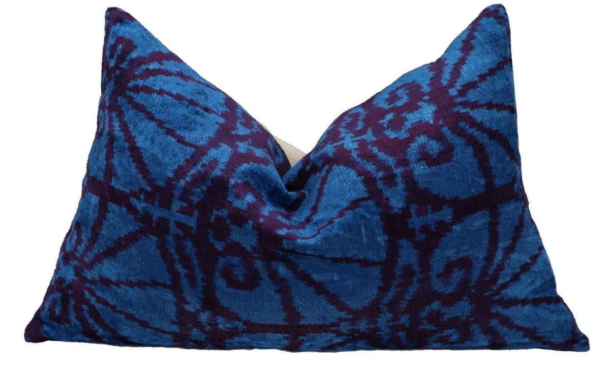 Canvello Decorative Blue Lumbar Throw Pillows For Couch - 16x24 in - Canvello