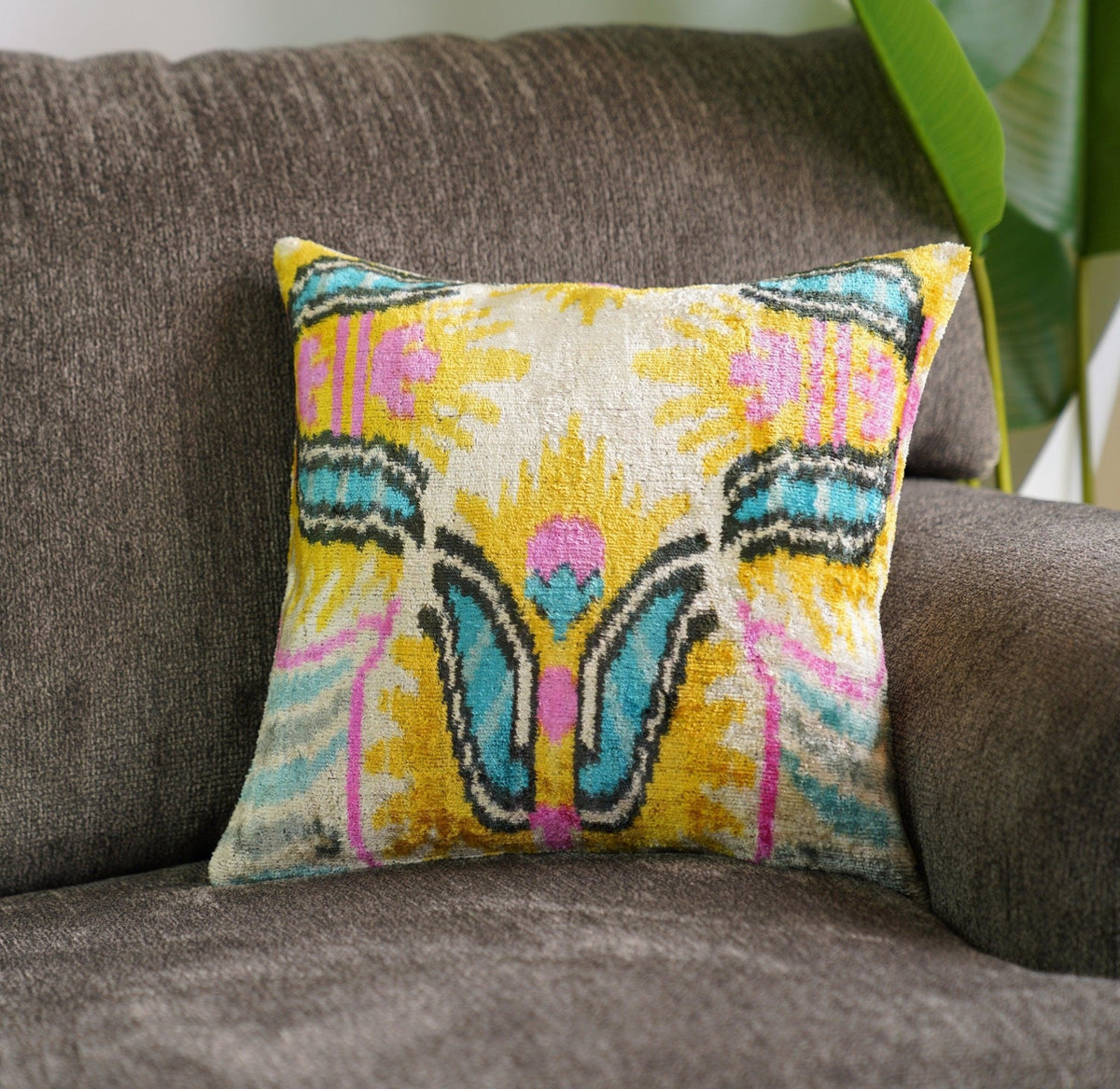 Canvello Decorative Blue Pink Gold Pillows | 16x16 inch - Canvello