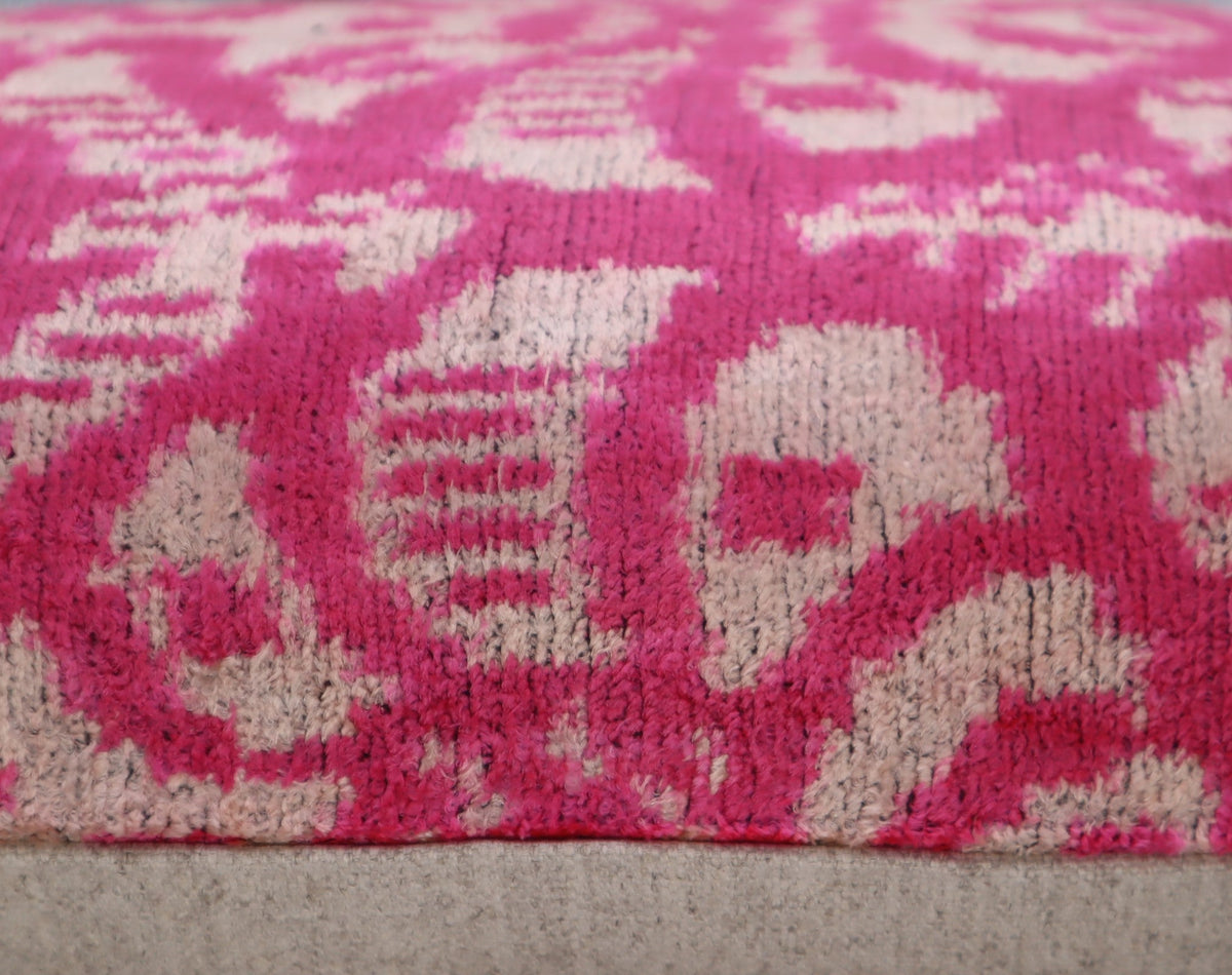 Canvello Decorative Pink Beige Geometric Throw Pillow Down Feather Filled - 16x24 in - Canvello