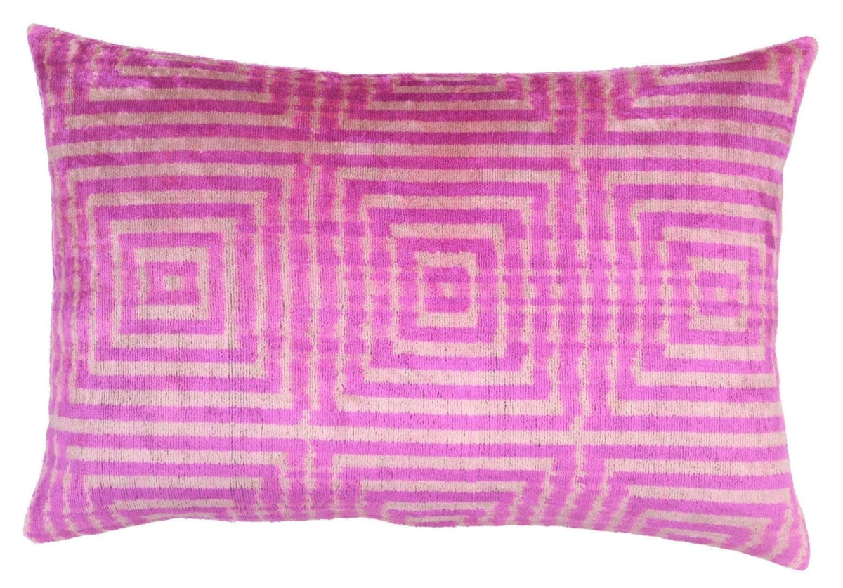 Canvello Decorative Pink Velvet Cushions | 16 x 24 in (40 x 60 cm) - Canvello