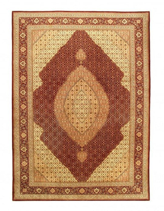 Canvello Fine Hand Knotted silk & wool Silkroad Tabriz design 10' X 14' - Canvello