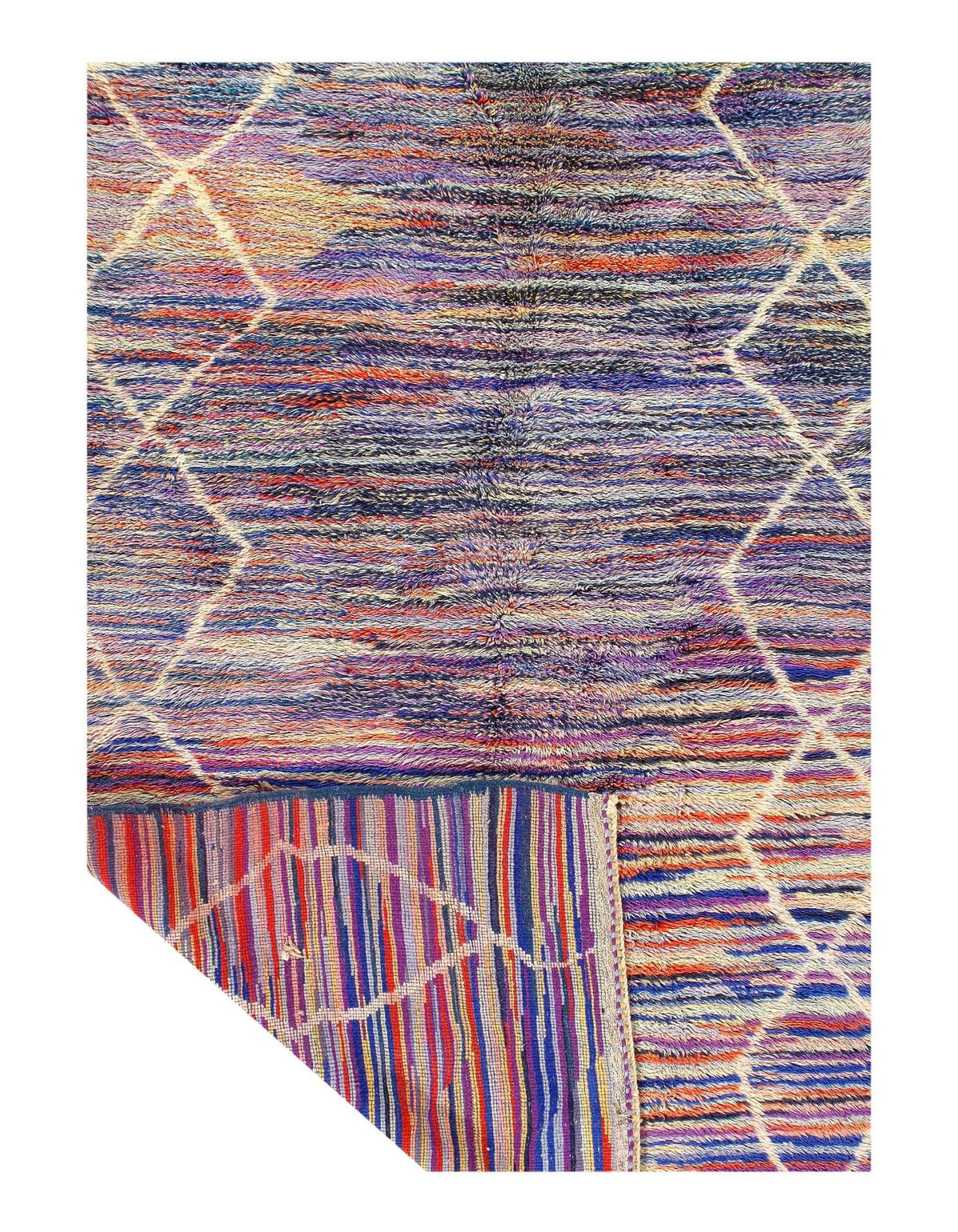 Canvello Fine Hand Knotted Vintage Authentic Moroccon 6'5'' X 8'5'' - Canvello