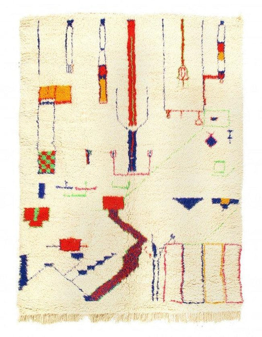 Canvello Fine Hand Knotted Vintage moroccon 6'8'' X 8'1'' - Canvello