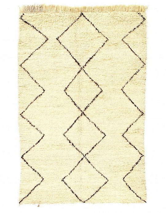 Canvello Fine Hand Knotted Vintage Moroccon rug 4'11'' X 7'5'' - Canvello