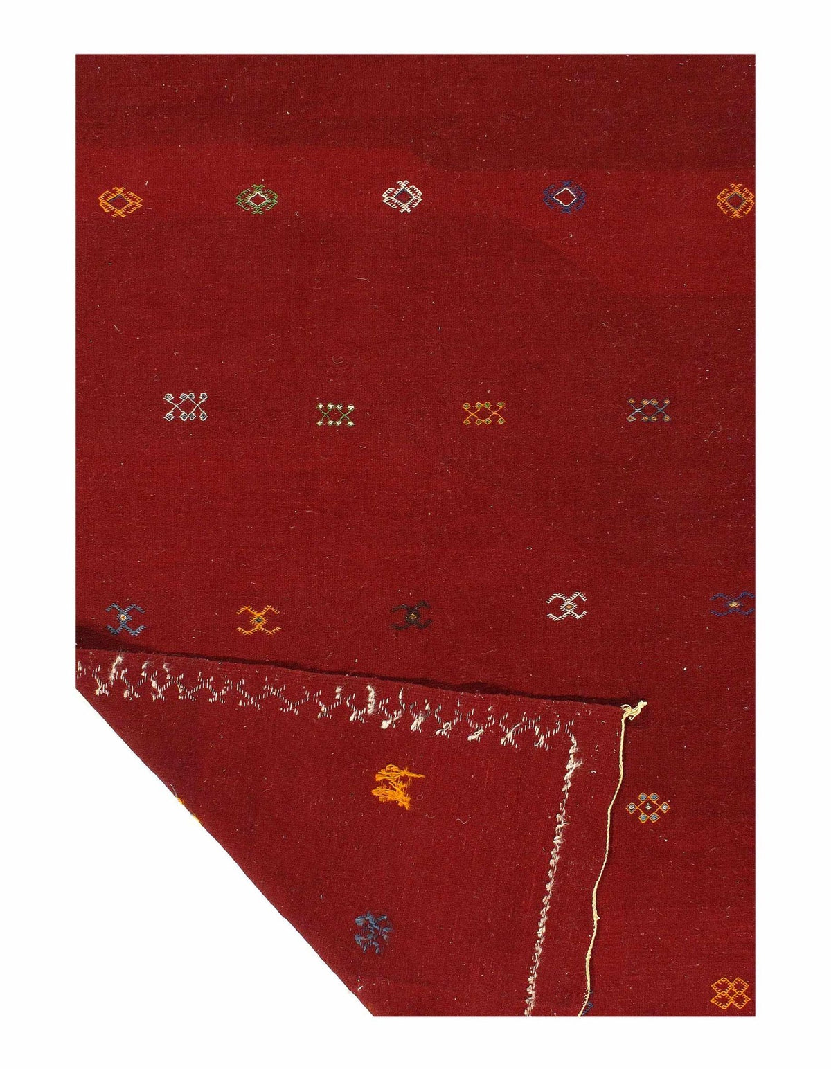 Canvello Fine Hand woven Flat Weave vintage Moroccan 4'9'' X 8' - Canvello