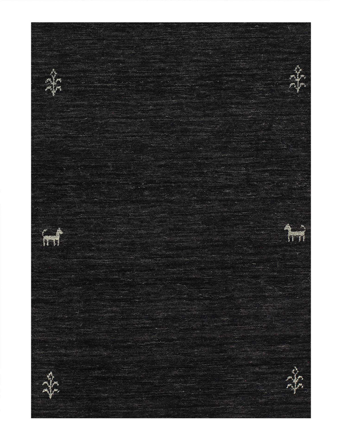 Canvello Gabbeh Black Runner Rug - 2'6'' X 8' - Canvello