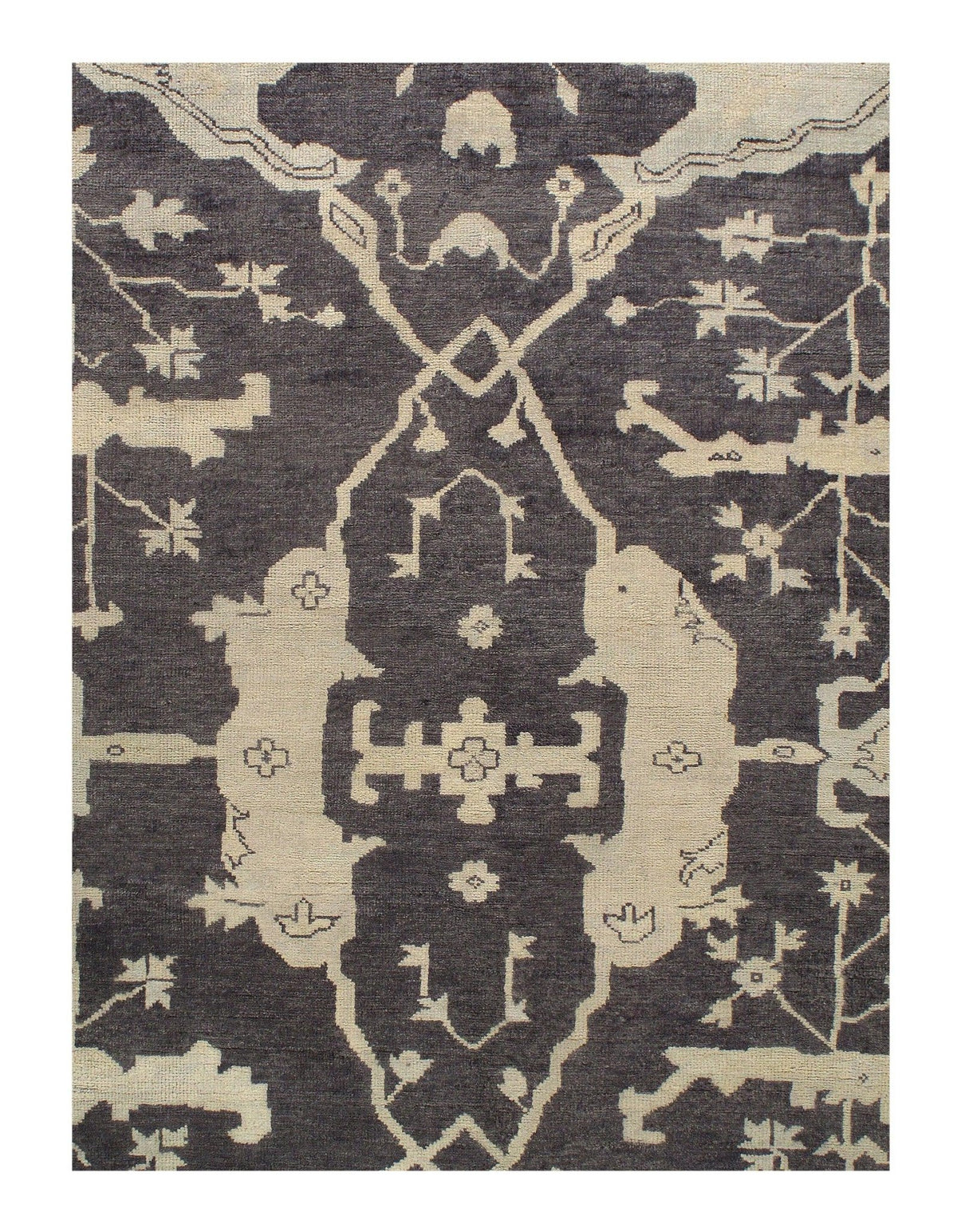 Canvello Gray Fine Hand Knotted Oushak 10' x 14' - Canvello