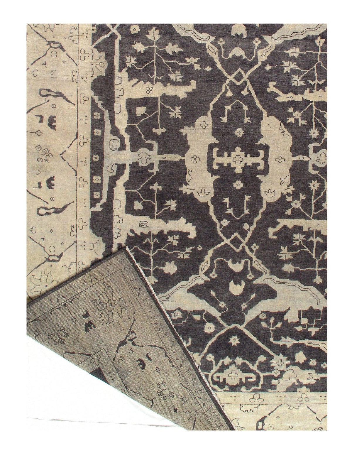 Canvello Gray Fine Hand Knotted Oushak 10' x 14' - Canvello