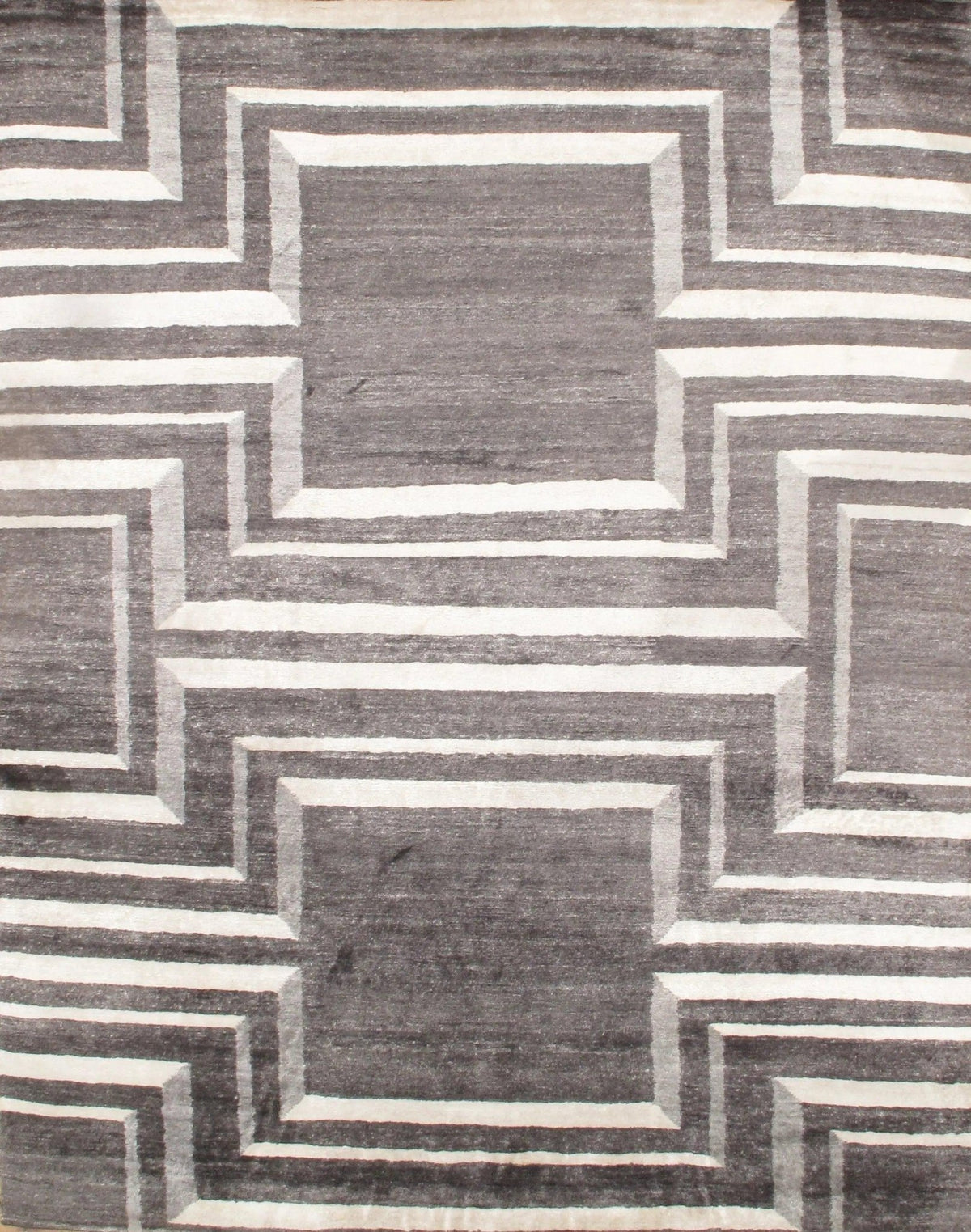 Canvello Gray Modern Bamboo Silk Rug - 8' X 10' - Canvello