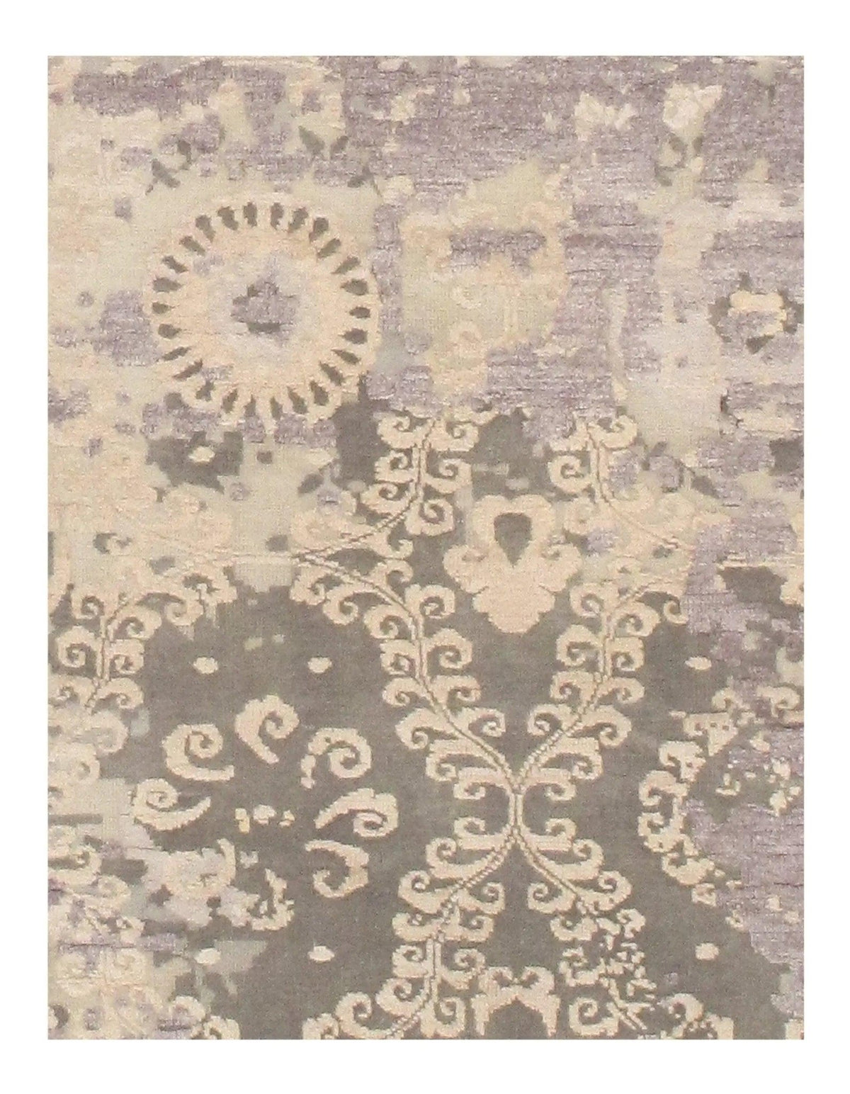 Canvello Gray Modern Rug silk & wool Rug - 8'x10' - Canvello
