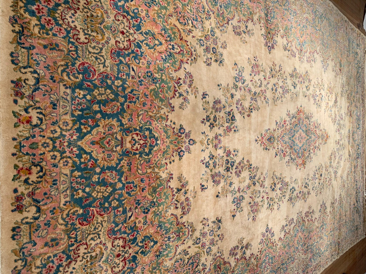 Canvello Hand - Knotted Kerman Well Woven Rugs - 11'8'' X 18'2'' - Canvello