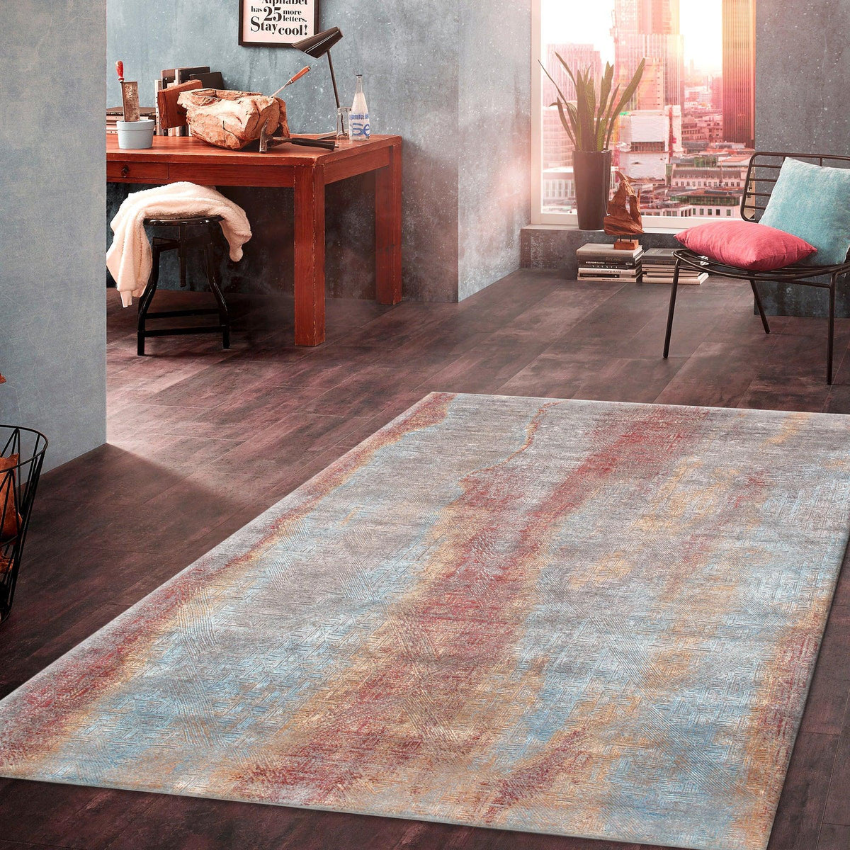 Canvello Hand - Knotted Silk Farmhouse Area Rug - 8' X 10'4" - Canvello