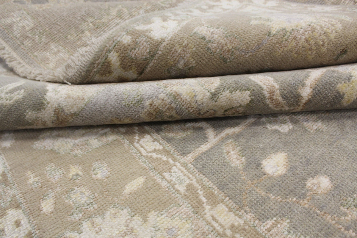 Canvello Hand Made Transitional All Over Indo Oushak Rug - 8'1'' X 10'2'' - Canvello