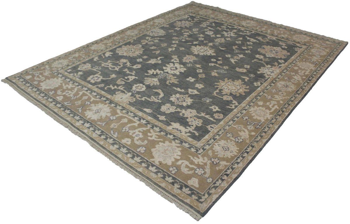 Canvello Hand Made Transitional All Over Indo Oushak Rug - 8'2'' X 10'4'' - Canvello