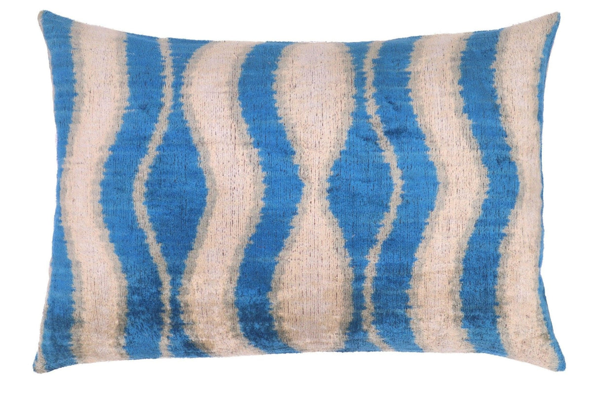 Canvello Handmade Blue Gray Pillows For Couch - 16x24 in - Canvello