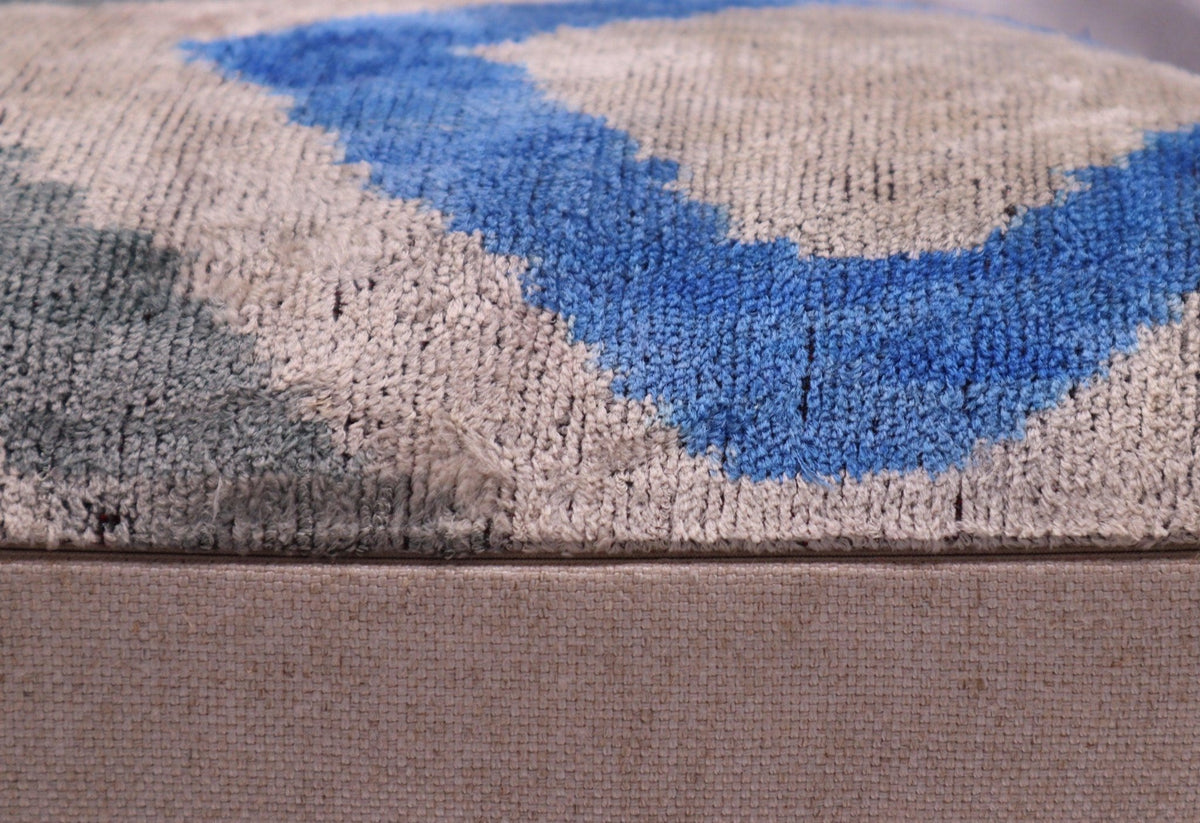Canvello Handmade Decorative GrayBlue Throw Pillow - 16"X24" - Canvello